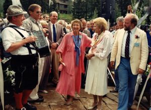 Betty Ford and others at the opening ceremony for the Betty Ford Alpine Gardens