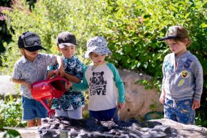 Boys Pouring Water at Betty Ford Alpine Gardens