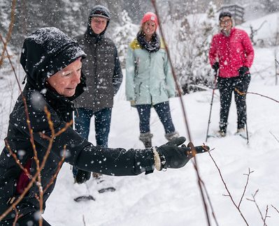 Snowshoe tour of Betty Ford Alpine Gardens