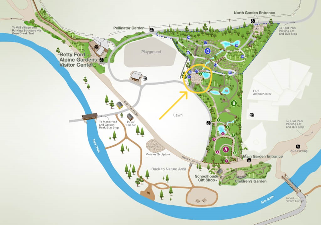 Alpine Plaza location on Ford Park map
