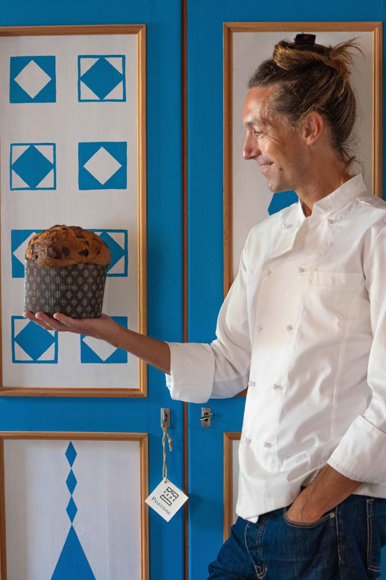 Panettone with its creator