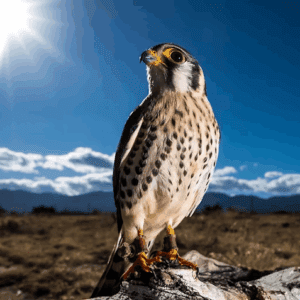Bird sitting on a rock